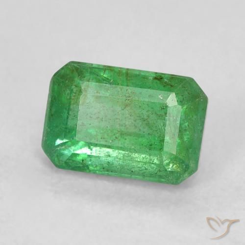 Esmeralda verde natural 0,69ct, corte esmeralda, SI