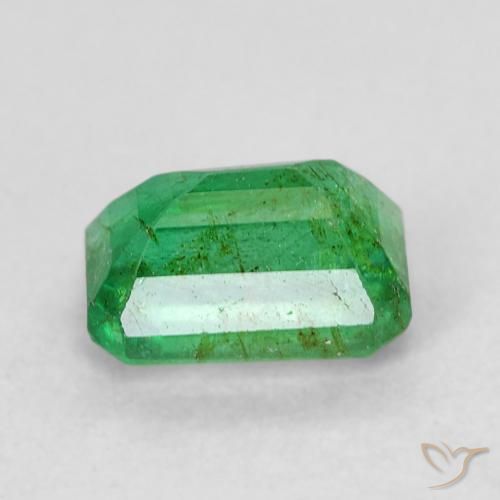 Esmeralda verde natural 0,69ct, corte esmeralda, SI