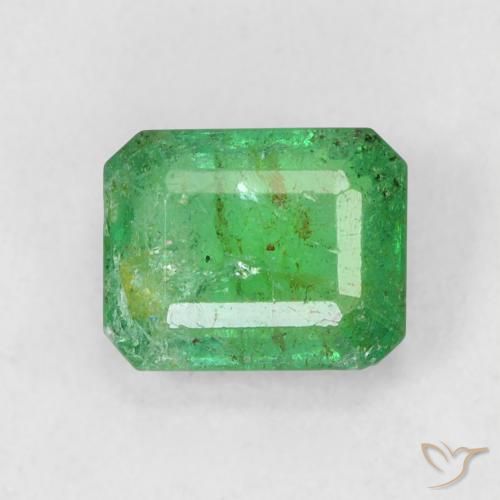 0.55ct Natural Verde médio Esmeralda, Corte Esmeralda, SI-I1