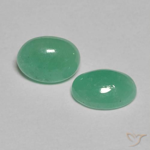 Pedras preciosas de Esmeralda Verde claro médio natural de 1.08 ct, oval, Translúcido