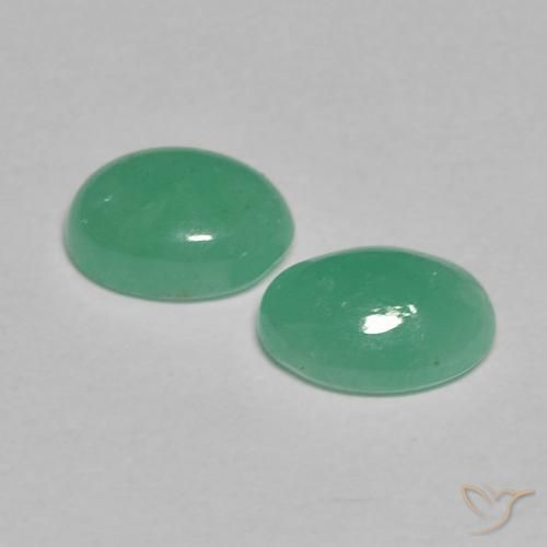 Pedras preciosas de Esmeralda Verde claro médio natural de 1.08 ct, oval, Translúcido