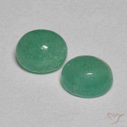 1.42ctw Natural Verde claro médio Esmeralda, oval, Translúcido