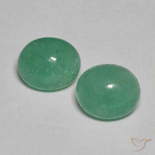 Pedras preciosas de Esmeralda Verde claro médio natural de 1.42 ct, oval, Translúcido