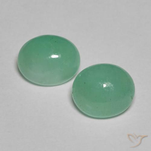 1.77ctw Natural Verde claro médio Esmeralda, oval, Translúcido