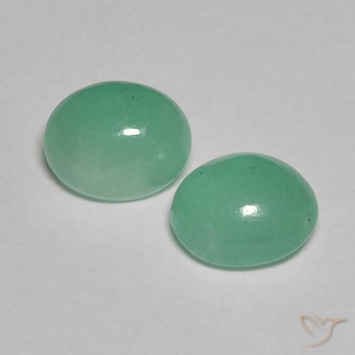 Pedras preciosas de Esmeralda Verde claro médio natural de 1.77 ct, oval, Translúcido