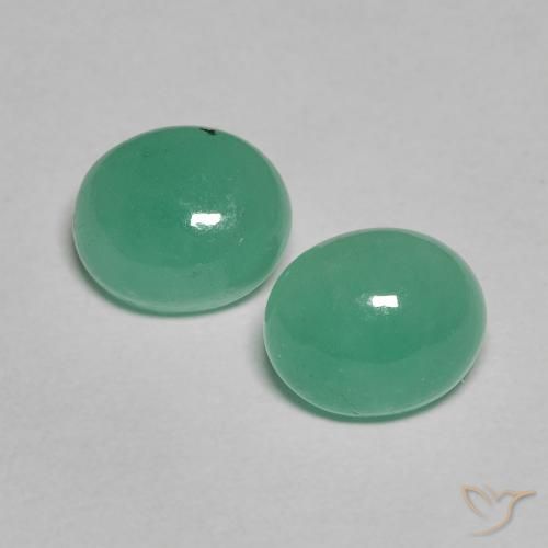 1,46 quilates cabochão oval esmeralda, 6 x 5 mm da Colômbia, Photo A