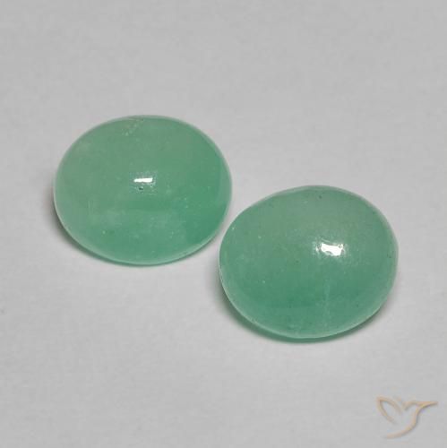 1.41ctw Natural Verde claro médio Esmeralda, oval, Translúcido