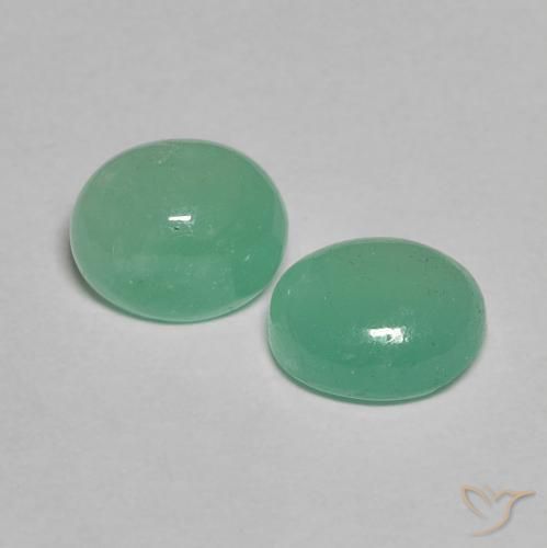 Pedras preciosas de Esmeralda Verde claro médio natural de 1.41 ct, oval, Translúcido