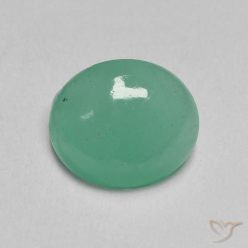 1.35ct Natural Medium Light-Green Esmeralda, oval, Translúcido