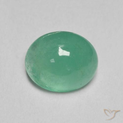 0.80ct Natural Verde azulado Esmeralda, oval, Translúcido