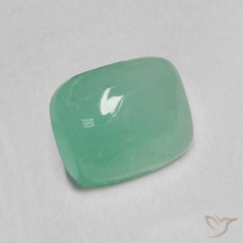 Esmeralda Verde claro Natural 0.79ct, Almofada, Translúcido