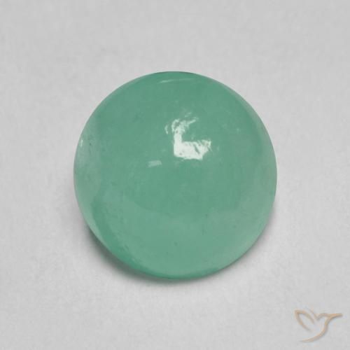 1.04ct Natural Luz verde Esmeralda, Redondo, Translúcido