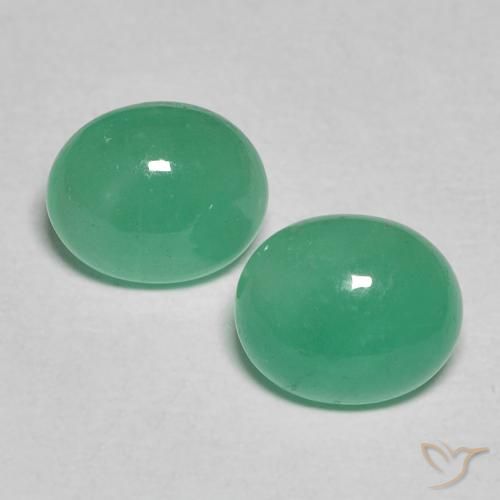 Pedras preciosas de Esmeralda Luz verde natural de 1.49 ct, oval, Translúcido