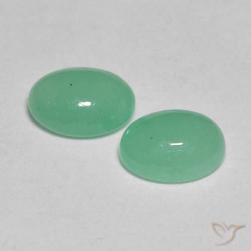Pedras preciosas de Esmeralda Menta verde natural de 0.97 ct, oval, Translúcido