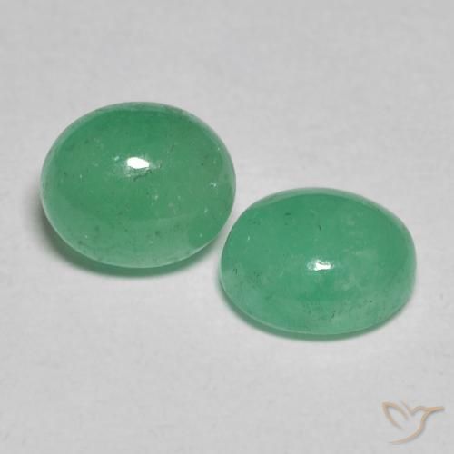 Pedras preciosas de Esmeralda Verde médio natural de 1.83 ct, oval, Translúcido