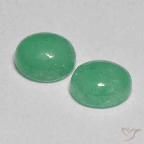 Pedras preciosas de Esmeralda Verde médio natural de 1.83 ct, oval, Translúcido