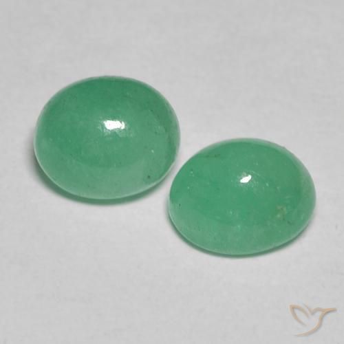 Pedras preciosas de Esmeralda Verde claro médio natural de 1.58 ct, oval, Translúcido