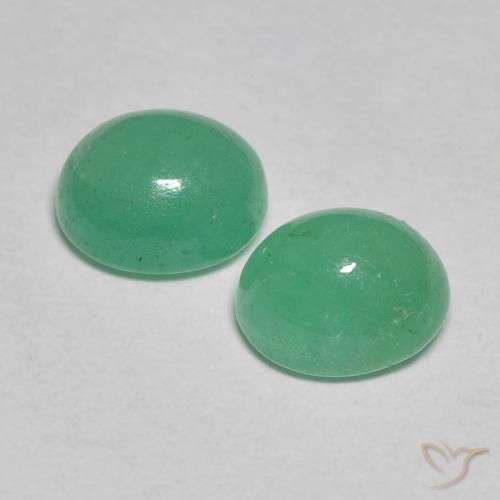 Pedras preciosas de Esmeralda Verde claro médio natural de 1.58 ct, oval, Translúcido