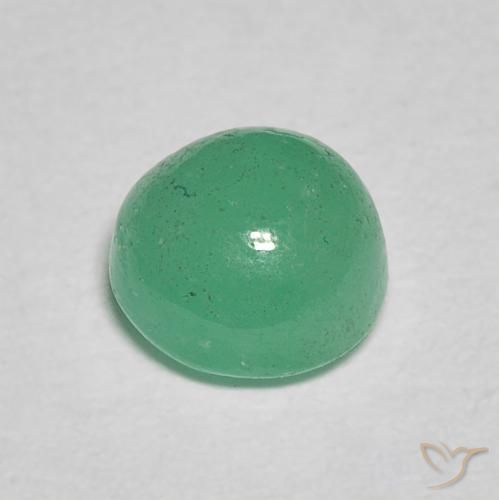 Esmeralda Verde médio Natural 0.86ct, Redondo, Translúcido