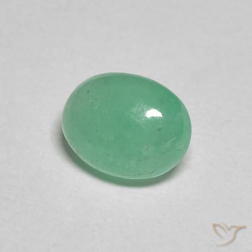 0.91ct Natural Samambaia verde Esmeralda, oval, Translúcido