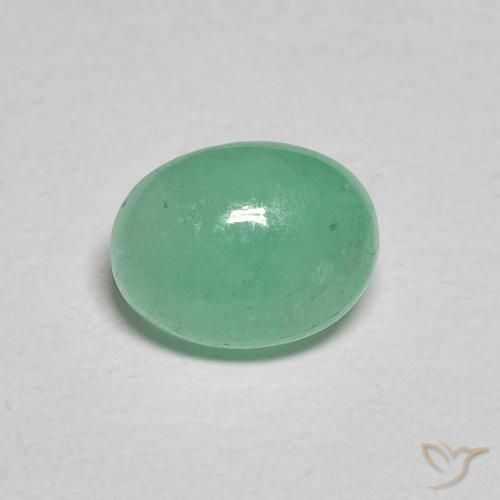 Esmeralda Samambaia verde Natural 0.91ct, oval, Translúcido