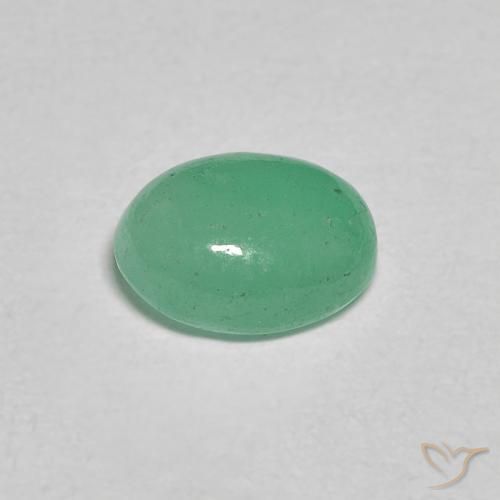 Esmeralda Samambaia verde Natural 0.91ct, oval, Translúcido