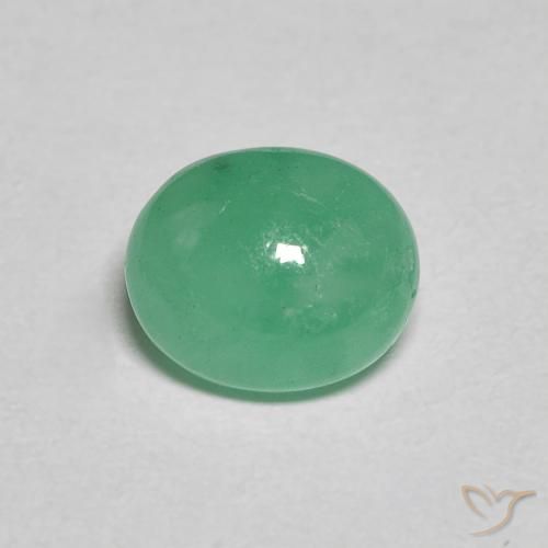 1.11ct Natural Manjericão Verde Claro Esmeralda, oval, Translúcido