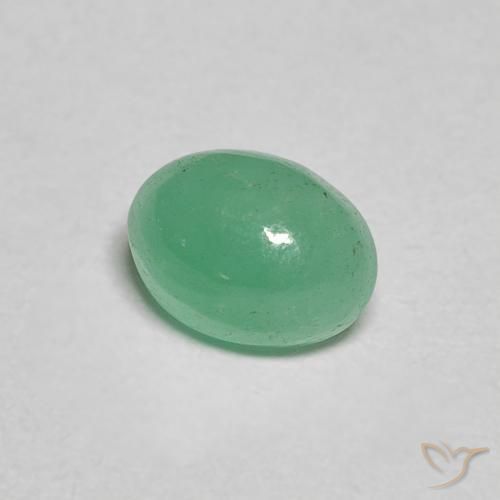 Esmeralda Samambaia verde Natural 0.66ct, oval, Translúcido