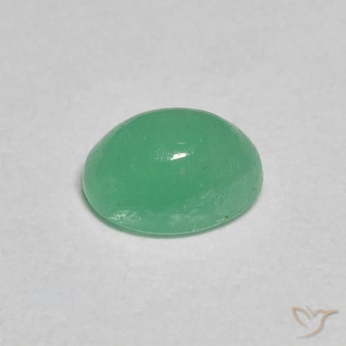 Esmeralda Samambaia verde Natural 0.66ct, oval, Translúcido