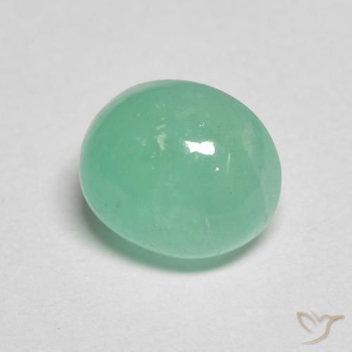 1.40ct Natural Samambaia verde Esmeralda, oval, Translúcido