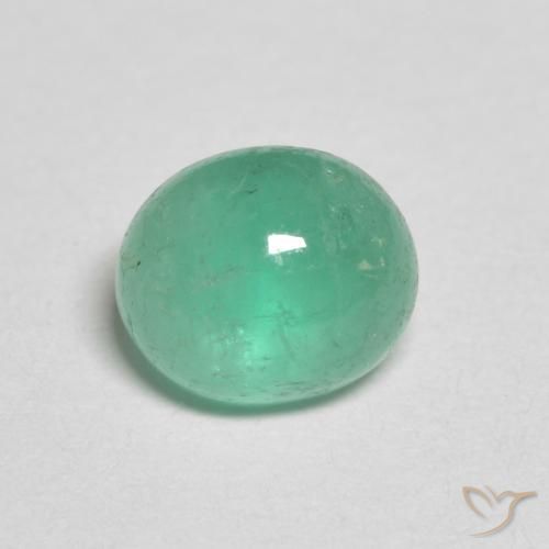 1.07ct Natural Samambaia verde Esmeralda, oval, Translúcido