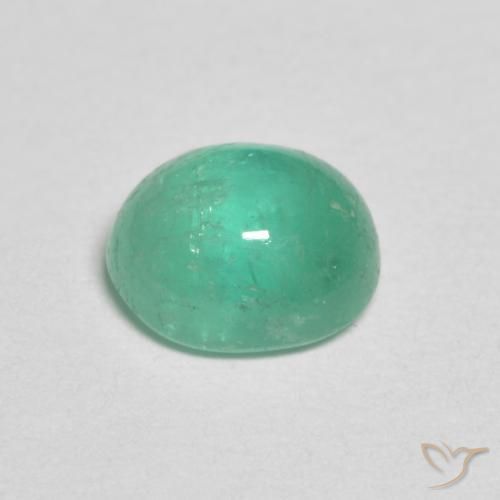 Esmeralda Samambaia verde Natural 1.07ct, oval, Translúcido