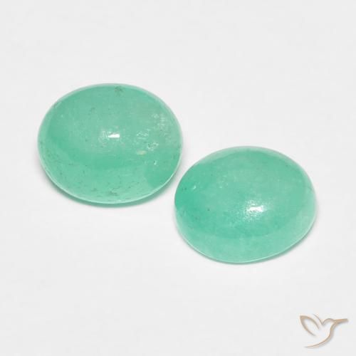 Pedras preciosas de Esmeralda Luz verde natural de 1.49 ct, oval, Translúcido