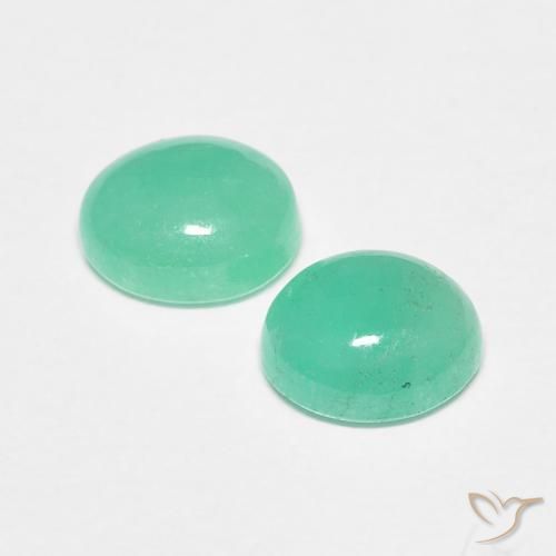 Pedras preciosas de Esmeralda Luz verde natural de 1.29 ct, oval, Translúcido