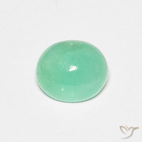 0.77ct Natural Verde claro Esmeralda, oval, Translúcido