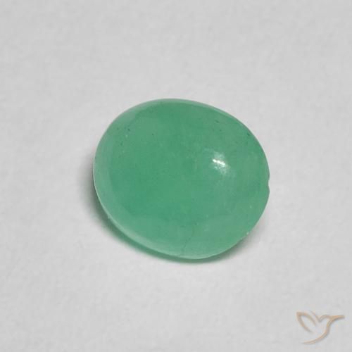 Esmeralda Verde Menta Intenso Natural 0.66ct, oval, Translúcido