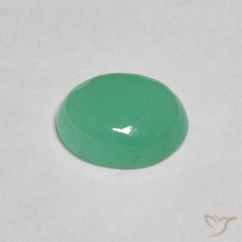 Esmeralda Verde Menta Intenso Natural 0.66ct, oval, Translúcido