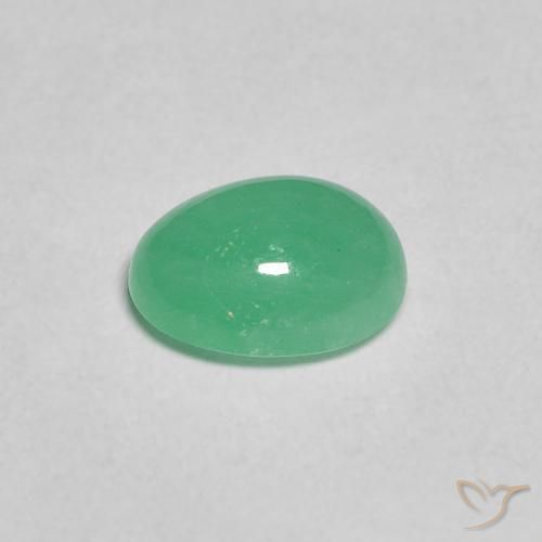 Esmeralda Menta verde Natural 0.91ct, oval, Translúcido