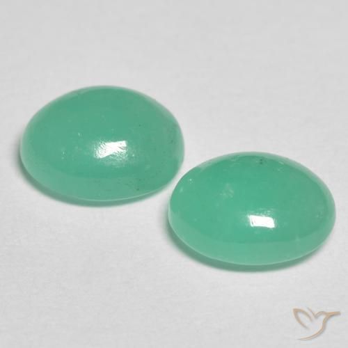 Pedras preciosas de Esmeralda verde pistache natural de 1.93 ct, oval, Translúcido