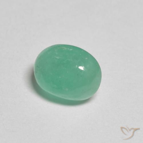 Esmeralda verde pistache Natural 0.77ct, oval, Translúcido