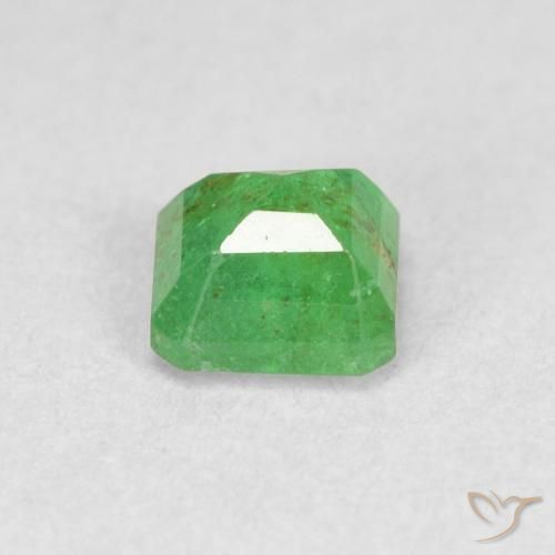 Esmeralda Verde amarelado Natural 0.44ct, Corte Octógono / Esmeralda, SI
