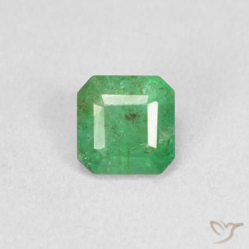 0.30ct Natural trevo verde Esmeralda, Corte Esmeralda, SI