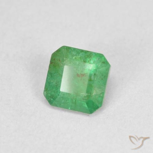 Esmeralda trevo verde Natural 0.30ct, Corte Octógono / Esmeralda, SI