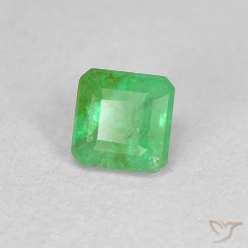 Esmeralda trevo verde Natural 0.33ct, Corte Octógono / Esmeralda, SI