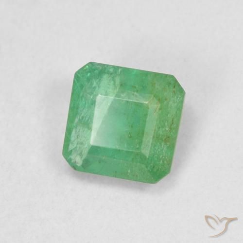 Esmeralda trevo verde Natural 0.42ct, Corte Esmeralda, SI