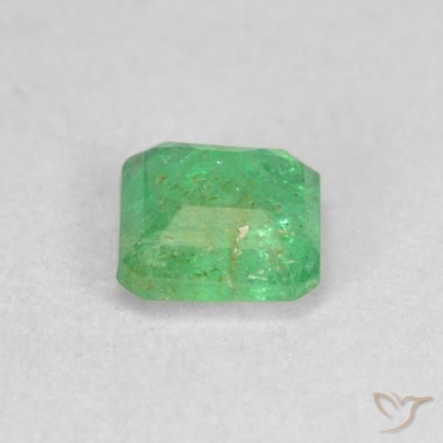 Esmeralda trevo verde Natural 0.42ct, Corte Esmeralda, SI