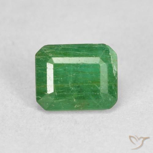 0.59ct Natural Verde médio Esmeralda, Corte Esmeralda, SI