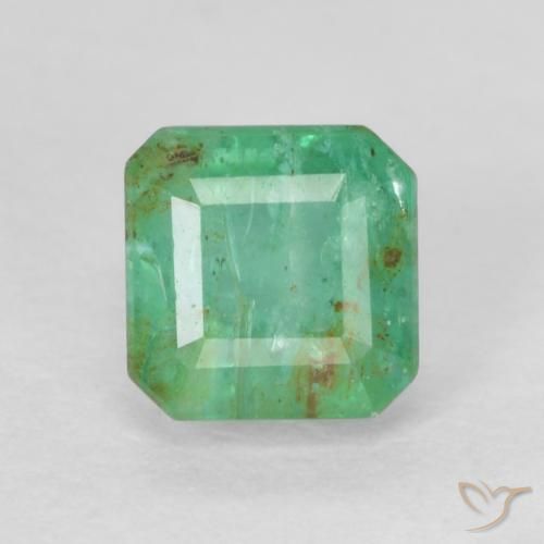 0.45ct Natural Verde claro Esmeralda, Corte Esmeralda, SI