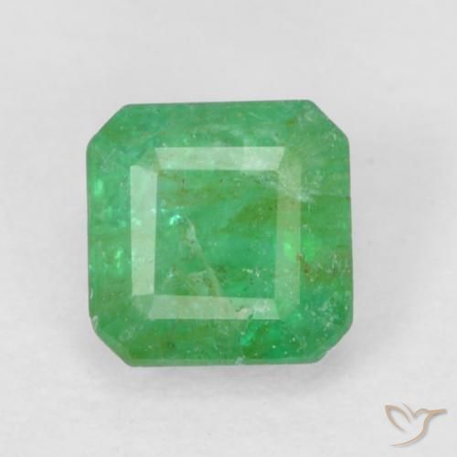 0.34ct Natural Verde médio Esmeralda, Corte Esmeralda, SI