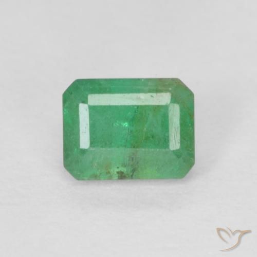 0.43ct Natural Verde médio Esmeralda, Corte Esmeralda, SI